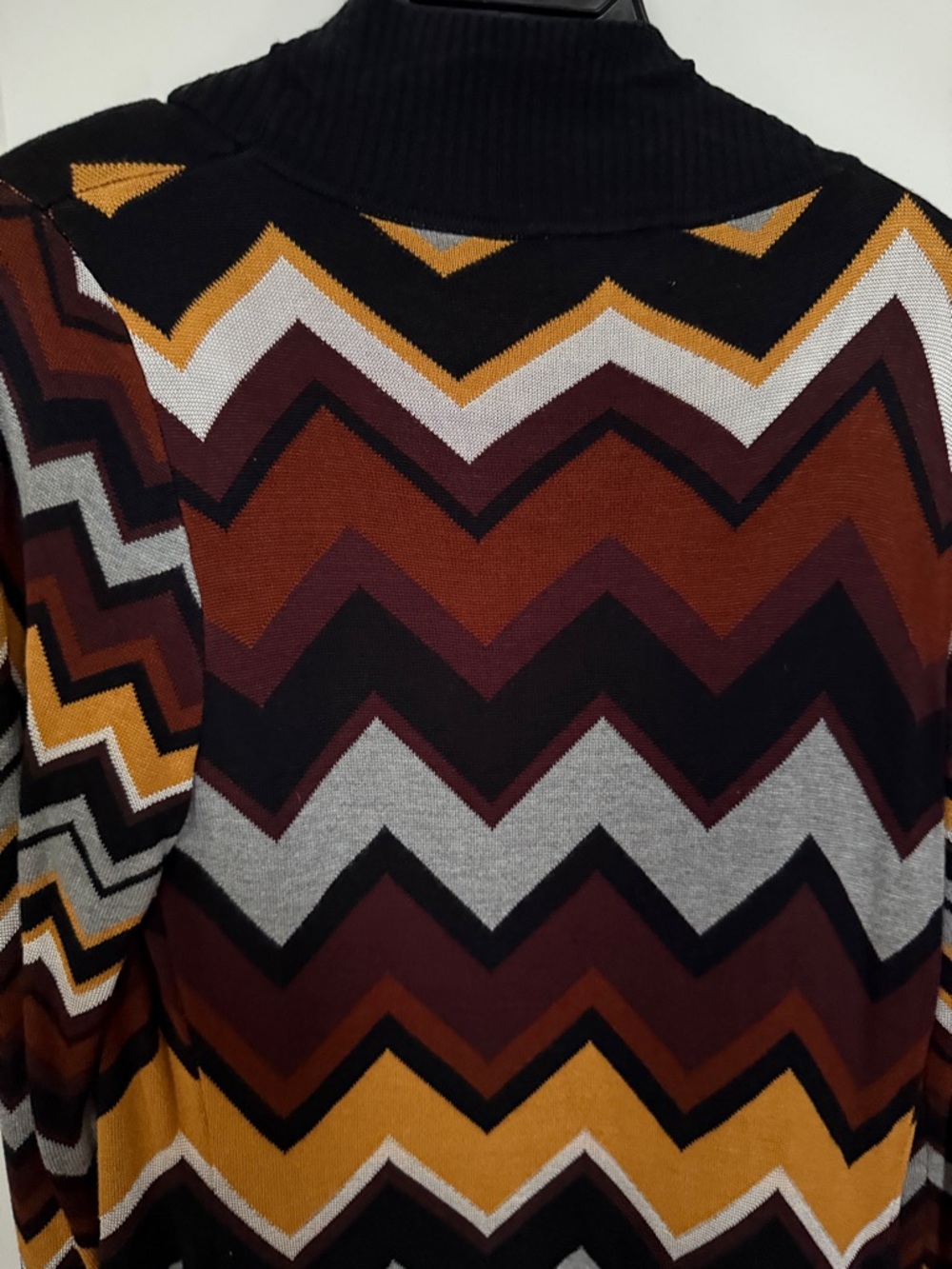 Missoni for Target Chevron Knit Cardigan in Rust, Mustard, Black, brown & Gray - Picture 4 of 8